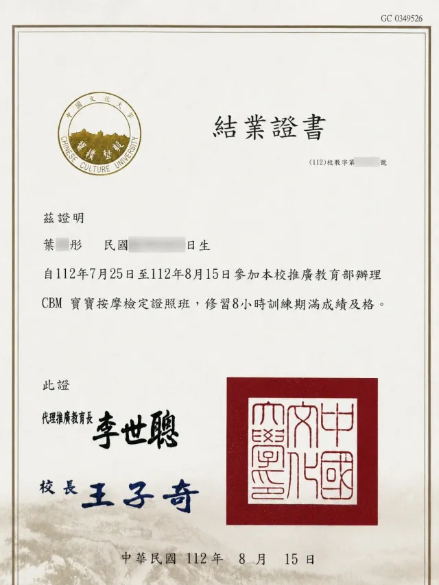彤彤的專業證書 6