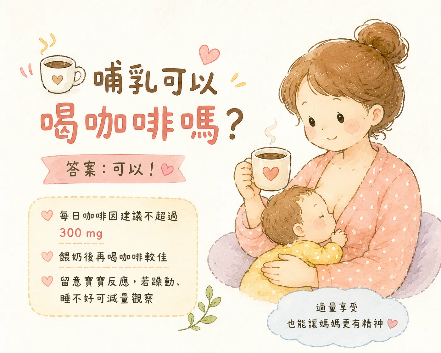 哺乳可以喝咖啡嗎?