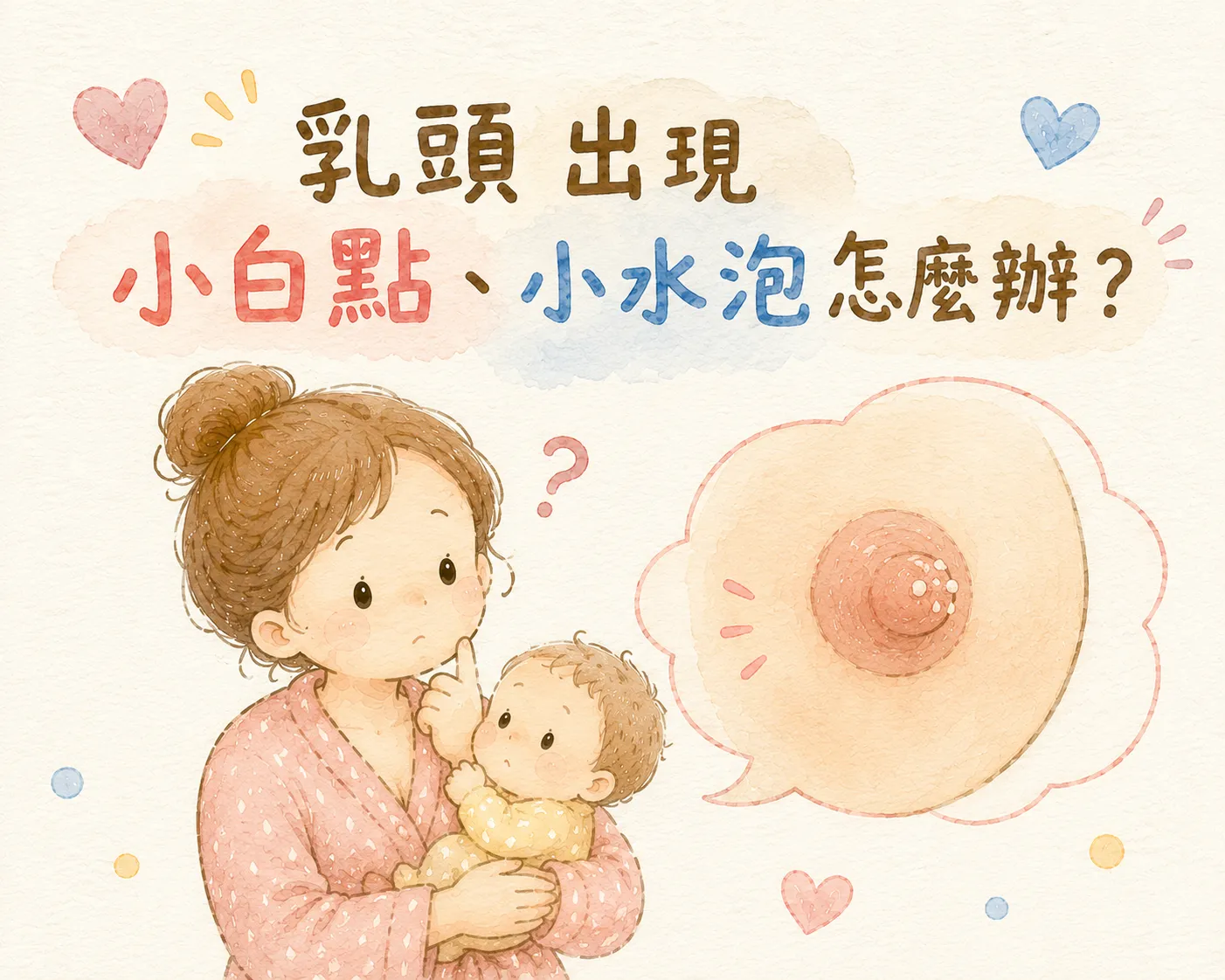 乳頭出現小白點、小水泡怎麼辦?