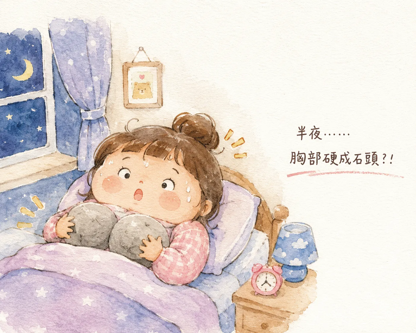 半夜胸部硬成石頭?救命3步驟